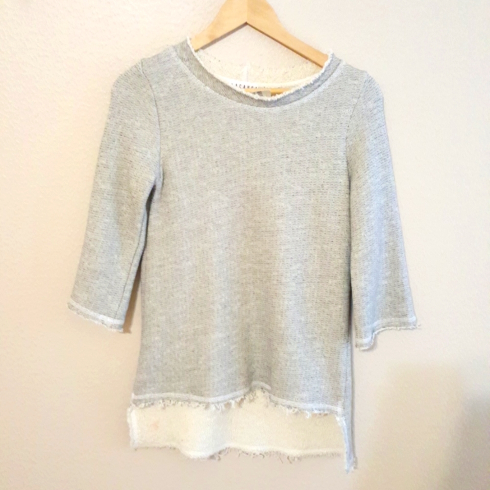 Lacausa heavy sweatshirt tunic, grey XS, NEW